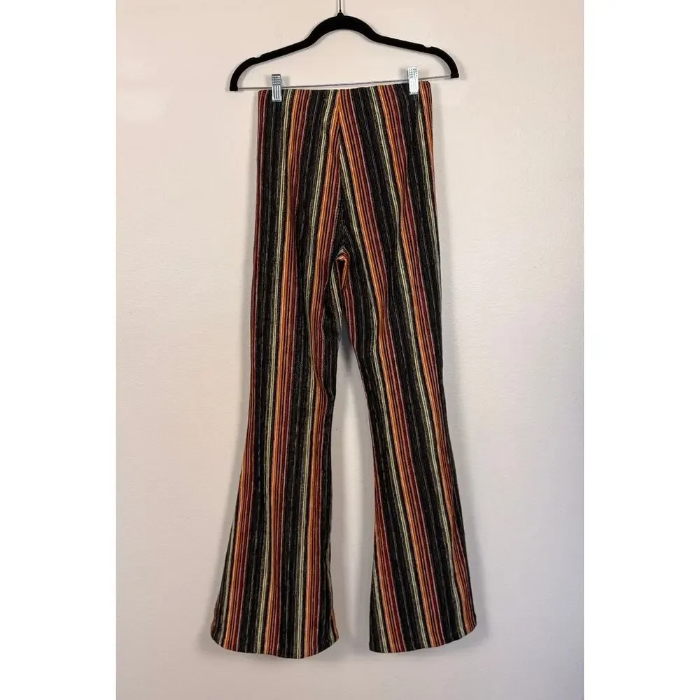 Free People Kitty Flare Stripe Pull On Retro Pants XS